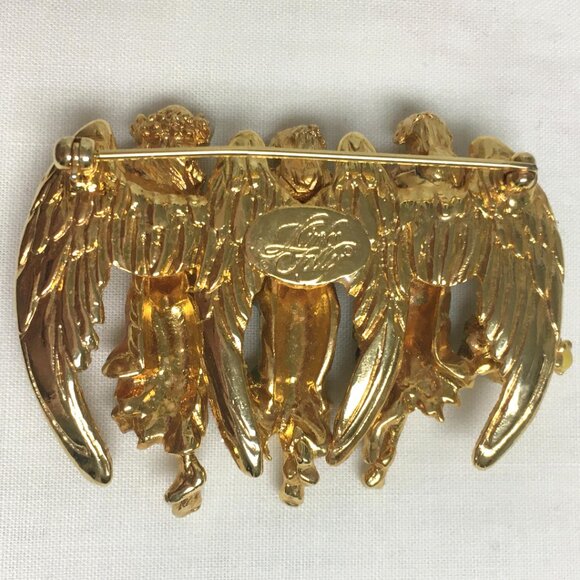 Kirks Folly "Three Angel Sisters" Brooch Pin - Picture 2 of 3